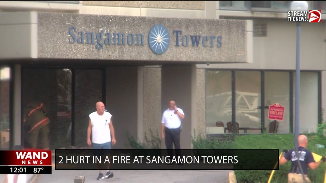 Fire at Sangamon Towers leaves 2 hurt in Springfield